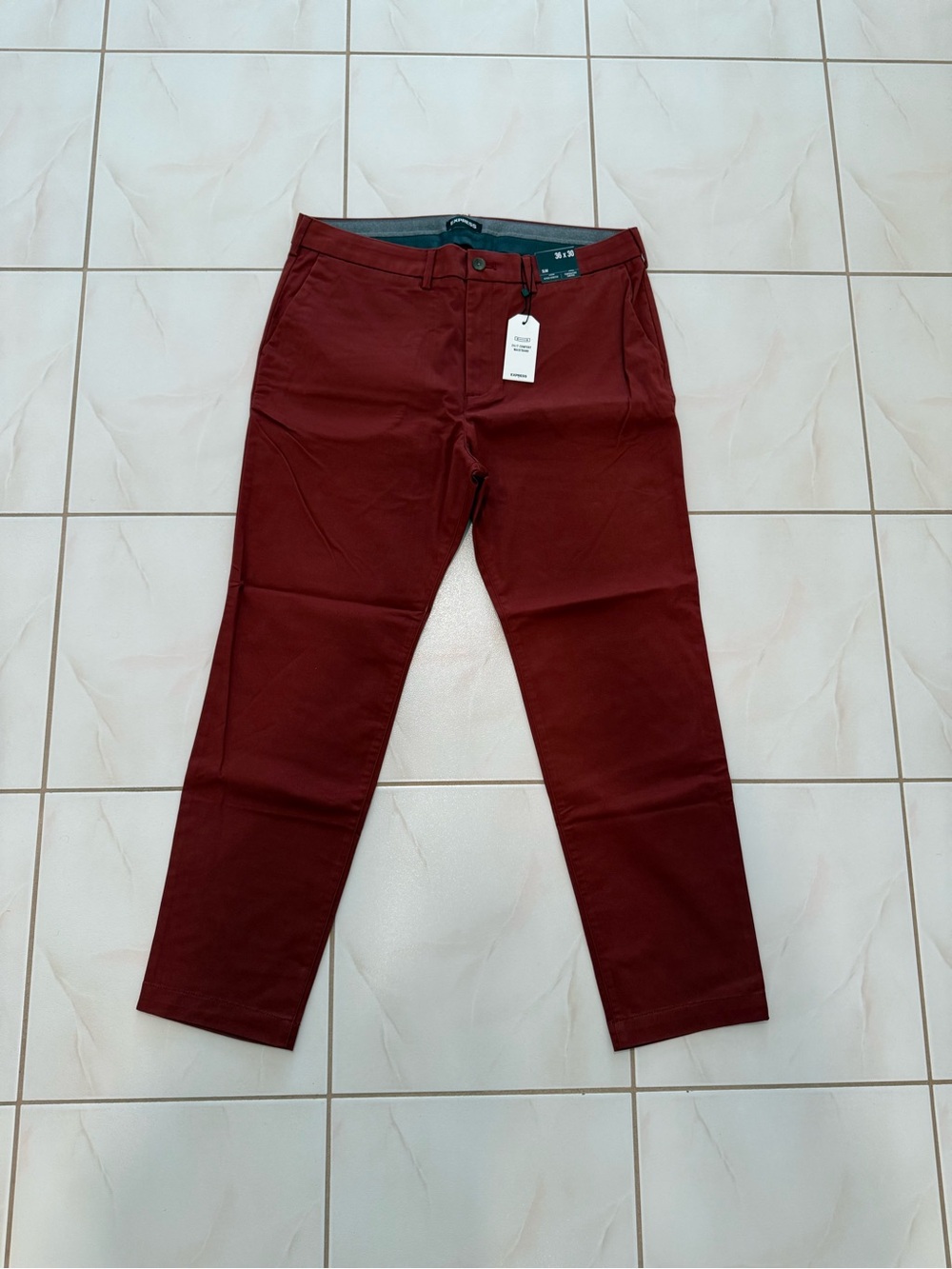 EXPRESS Slim Comfort Waist Hyper Stretch Chino - Red